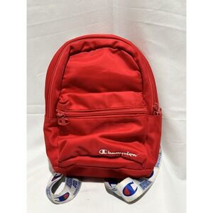 Champion Backpack Mini Red‎ 2 Pocket Adjustable Straps With Logo